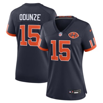 Women's Chicago Bears #15 Rome Odunze Navy 2026 Rivalries Collection Game Jersey
