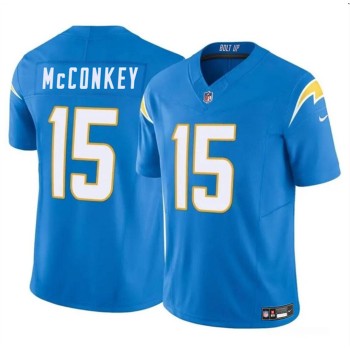 Youth Los Angeles Chargers #15 Ladd McConkey Light Blue 2024 Draft F.U.S.E Vapor Limited Stitched Football Jersey Youth Los Angeles Chargers #15 Ladd McConkey Light Blue 2024 Draft F.U.S.E Vapor Limited Stitched Football Jersey