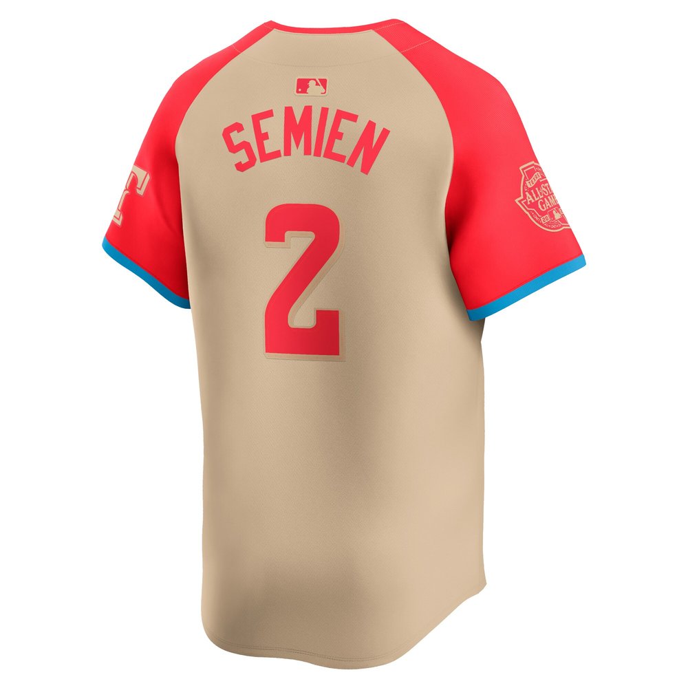 Men's American League Marcus Semien Cream 2024 MLB All-Star Game Limited Player Jersey Men's American League Marcus Semien Cream 2024 MLB All-Star Game Limited Player Jersey