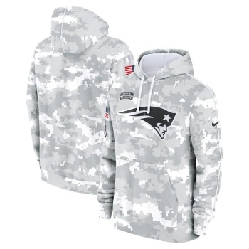 Men's New England Patriots Arctic Camo 2024 Salute to Service Club Fleece Pullover Hoodie Men's New England Patriots Arctic Camo 2024 Salute to Service Club Fleece Pullover Hoodie