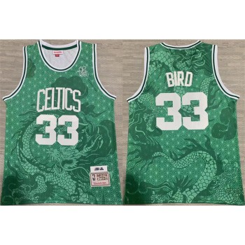Men's Boston Celtics #33 Larry Bird Green 1995-96 Throwback Stitched Jersey Men's Boston Celtics #33 Larry Bird Green 1995-96 Throwback Stitched Jersey