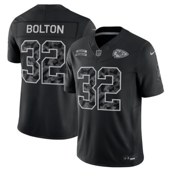 Men's Kansas City Chiefs #32 Nick Bolton Nike Black 2026 Salute to Service Vapor F.U.S.E. Limited Jersey Men's Kansas City Chiefs #32 Nick Bolton Nike Black 2026 Salute to Service Vapor F.U.S.E. Limited Jersey