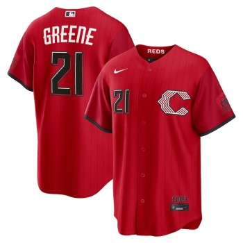 Men's Cincinnati Reds #21 Hunter Greene Red 2026 City Connect Stitched Jersey Men's Cincinnati Reds #21 Hunter Greene Red 2026 City Connect Stitched Jersey