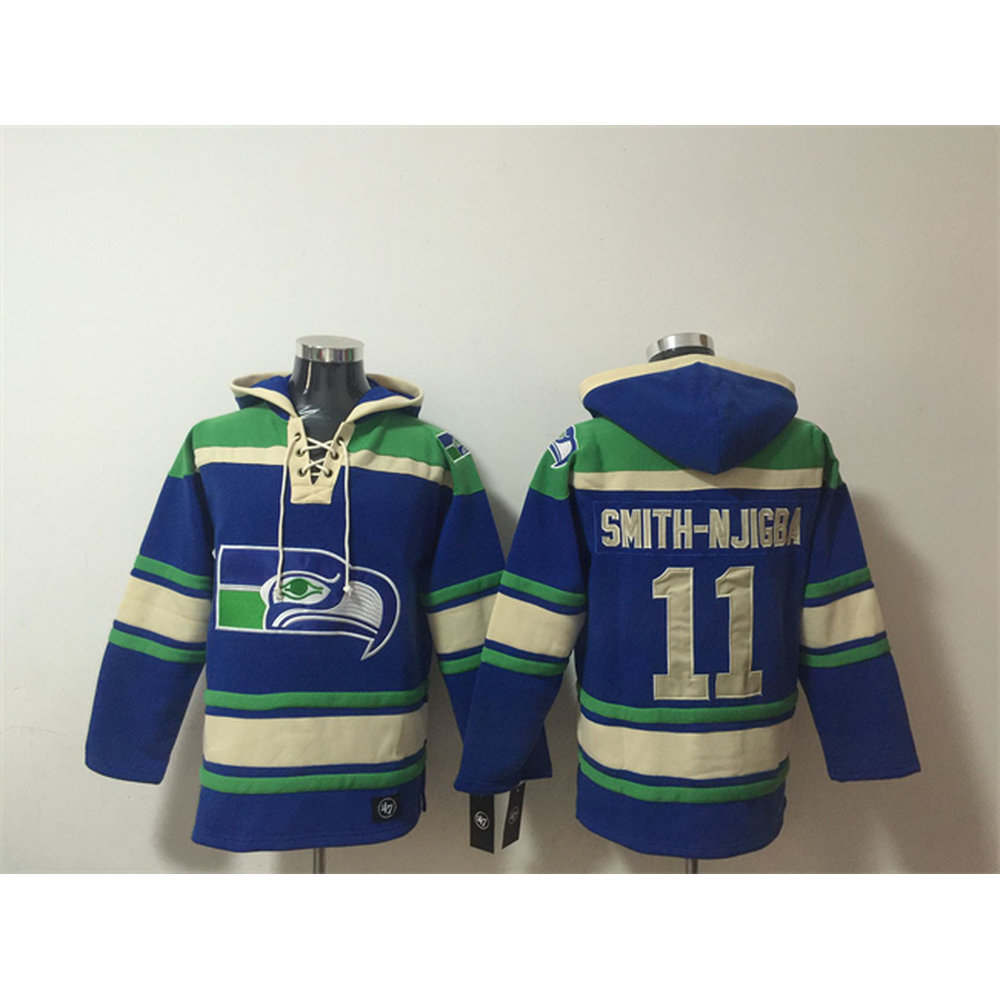 Men's Seattle Seahawks #11 Jaxon Smith-Njigba Royal Ageless Must-Have Lace-Up Pullover Hoodie Men's Seattle Seahawks #11 Jaxon Smith-Njigba Royal Ageless Must-Have Lace-Up Pullover Hoodie