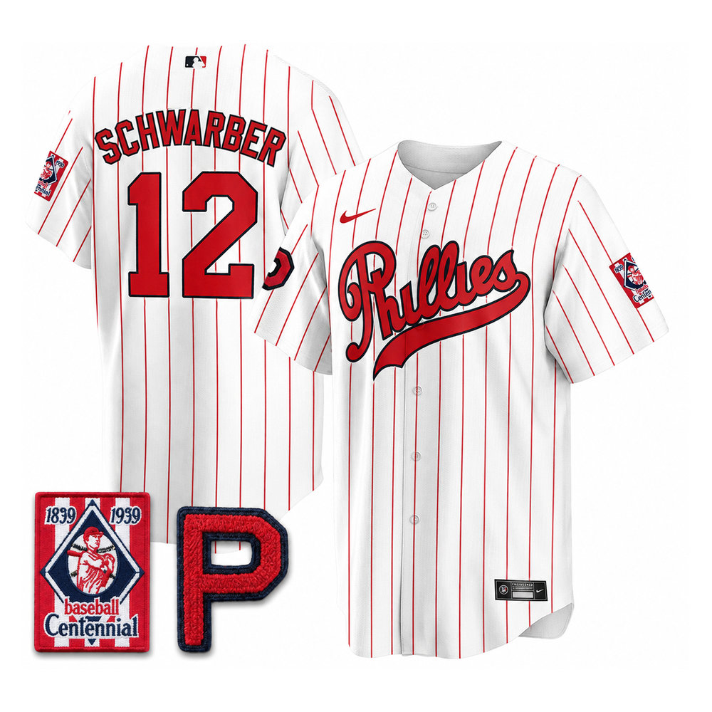 Men's Philadelphia Phillies #12 Kyle Schwarber White Stitched Baseball Jersey Men's Philadelphia Phillies #12 Kyle Schwarber White Stitched Baseball Jersey