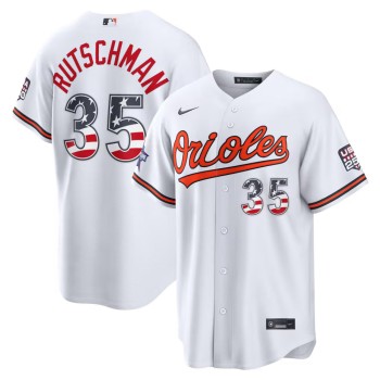 Men's Baltimore Orioles #35 Adley Rutschman Nike White 2026 All-Star Edition Stars & Stripes Stadium Jersey Men's Baltimore Orioles #35 Adley Rutschman Nike White 2026 All-Star Edition Stars & Stripes Stadium Jersey