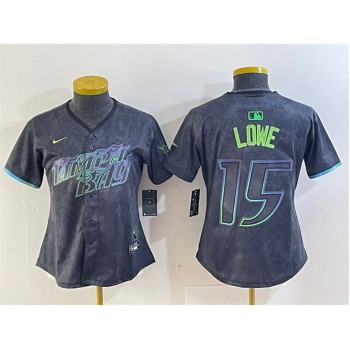 Women's Tampa Bay Rays #15 Josh Lowe Charcoal 2024 City Connect Limited Stitched Baseball Jersey(Run Small) Women's Tampa Bay Rays #15 Josh Lowe Charcoal 2024 City Connect Limited Stitched Baseball Jersey(Run Small)
