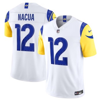 Men's Los Angeles Rams #12 Puka Nacua White Vapor F.U.S.E. Sewn Down Limited Jersey Men's Los Angeles Rams #12 Puka Nacua White Vapor F.U.S.E. Sewn Down Limited Jersey