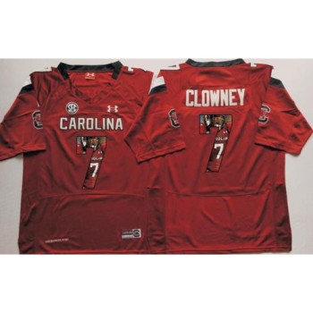 Fighting Gamecocks #7 Jadeveon Clowney Red Player Fashion Stitched NCAA Jersey Fighting Gamecocks #7 Jadeveon Clowney Red Player Fashion Stitched NCAA Jersey