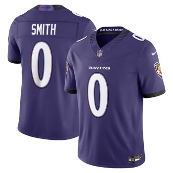 Men's Baltimore Ravens #0 Roquan Smith Purple Vapor F.U.S.E. Sewn Down Limited Jersey Men's Baltimore Ravens #0 Roquan Smith Purple Vapor F.U.S.E. Sewn Down Limited Jersey