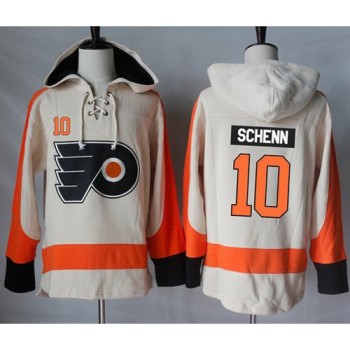 Flyers #10 Brayden Schenn Cream Sawyer Hooded Sweatshirt Stitched NHL Jersey Flyers #10 Brayden Schenn Cream Sawyer Hooded Sweatshirt Stitched NHL Jersey