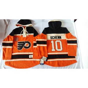 Flyers #10 Brayden Schenn Orange Sawyer Hooded Sweatshirt Stitched NHL Jersey Flyers #10 Brayden Schenn Orange Sawyer Hooded Sweatshirt Stitched NHL Jersey
