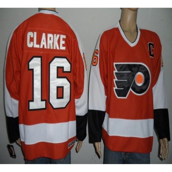 Flyers #16 Bobby Clarke Orange Stitched NHL Jersey Flyers #16 Bobby Clarke Orange Stitched NHL Jersey