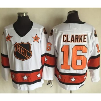 Flyers #16 Bobby Clarke White/Orange All Star CCM Throwback Stitched NHL Jersey Flyers #16 Bobby Clarke White/Orange All Star CCM Throwback Stitched NHL Jersey