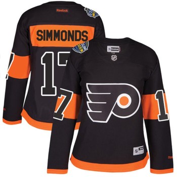 Flyers #17 Wayne Simmonds Black 2017 Stadium Series Women's Stitched NHL Jersey Flyers #17 Wayne Simmonds Black 2017 Stadium Series Women's Stitched NHL Jersey
