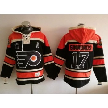 Flyers #17 Wayne Simmonds Black Sawyer Hooded Sweatshirt Stitched NHL Jersey Flyers #17 Wayne Simmonds Black Sawyer Hooded Sweatshirt Stitched NHL Jersey
