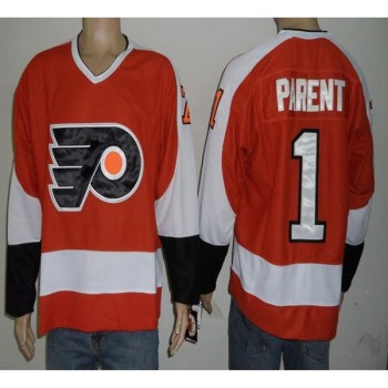Flyers #1 Bernie Parent Orange Stitched NHL Jersey Flyers #1 Bernie Parent Orange Stitched NHL Jersey