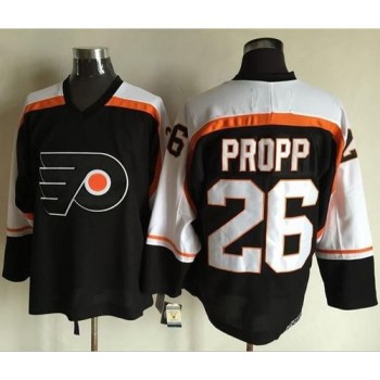 Flyers #26 Brian Propp Black CCM Throwback Stitched NHL Jersey Flyers #26 Brian Propp Black CCM Throwback Stitched NHL Jersey