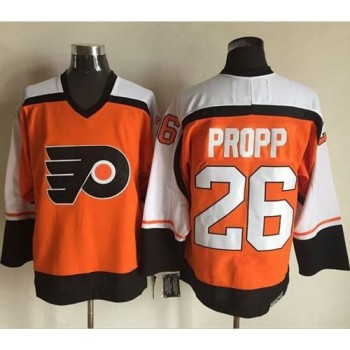 Flyers #26 Brian Propp Orange/Black CCM Throwback Stitched NHL Jersey Flyers #26 Brian Propp Orange/Black CCM Throwback Stitched NHL Jersey