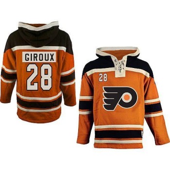Flyers #28 Claude Giroux Orange Sawyer Hooded Sweatshirt Stitched NHL Jersey Flyers #28 Claude Giroux Orange Sawyer Hooded Sweatshirt Stitched NHL Jersey