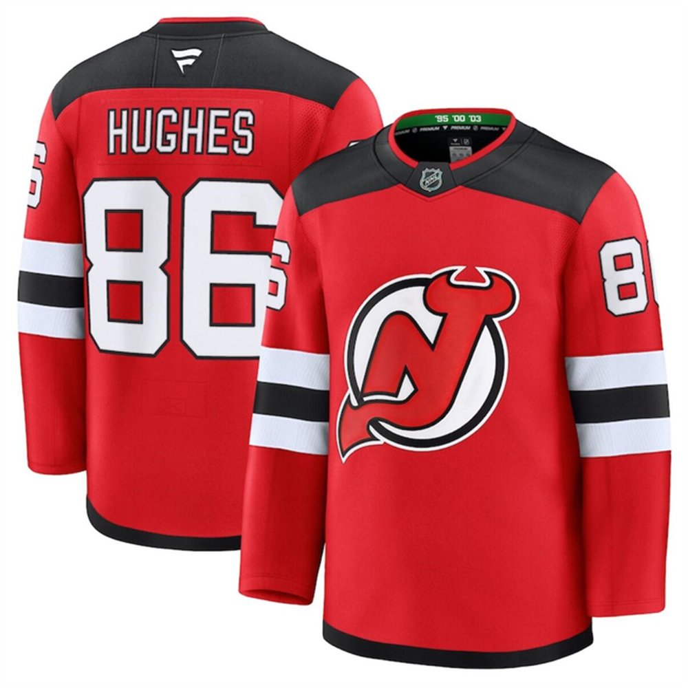 Youth New Jersey Devils #86 Jack Hughes Red 2024-25 Home Stitched Hockey Jersey