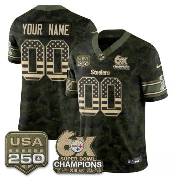 Men's Pittsburgh Steelers Camo 2026 Salute to Service Vapor F.U.S.E. Limited Custom Jersey Men's Pittsburgh Steelers Camo 2026 Salute to Service Vapor F.U.S.E. Limited Custom Jersey