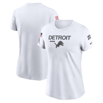 Women's Detroit Lions  White 2024 Salute To Service Legend Performance T-Shirt Women's Detroit Lions  White 2024 Salute To Service Legend Performance T-Shirt