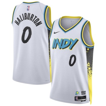 Unisex Indiana Pacers Tyrese Haliburton White 2024/25 Swingman Player Jersey - City Edition Unisex Indiana Pacers Tyrese Haliburton White 2024/25 Swingman Player Jersey - City Edition