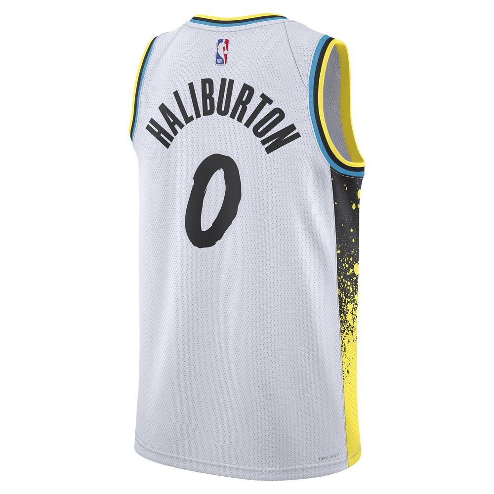 Unisex Indiana Pacers Tyrese Haliburton White 2024/25 Swingman Player Jersey - City Edition