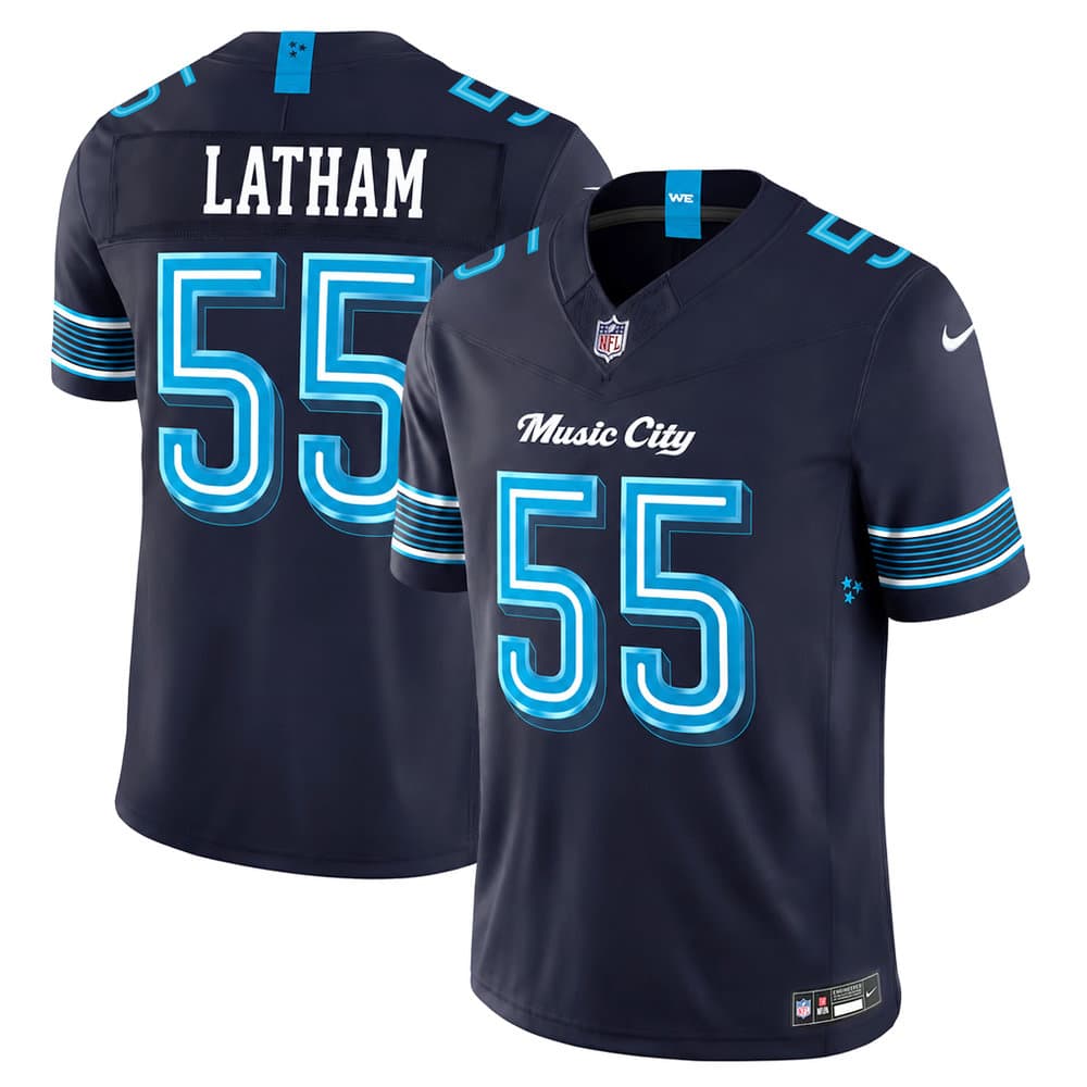 Men's Tennessee Titans #55 JC Latham Navy 2026 Rivalries Collection Vapor F.U.S.E. Limited Jersey Men's Tennessee Titans #55 JC Latham Navy 2026 Rivalries Collection Vapor F.U.S.E. Limited Jersey