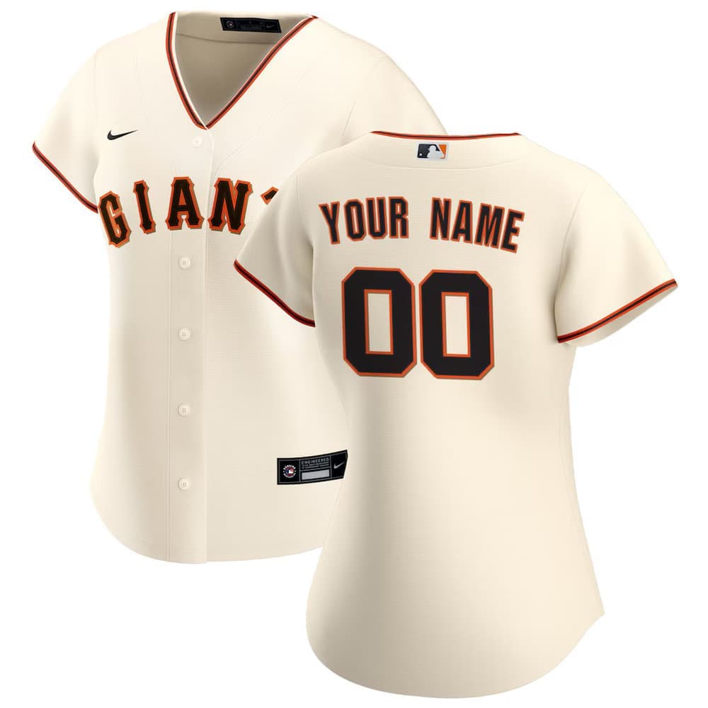 Women's San Francisco Giants Nike Cream Home Replica Custom Jersey Women's San Francisco Giants Nike Cream Home Replica Custom Jersey