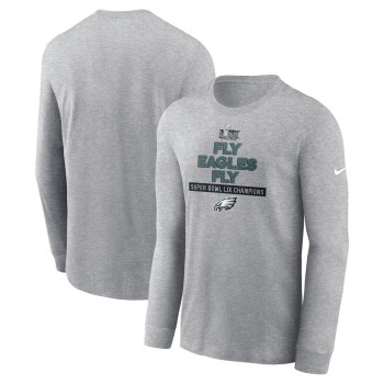 Men's Philadelphia Eagles Heather Gray Super Bowl LIX Champions Local Long Sleeve T-Shirt Men's Philadelphia Eagles Heather Gray Super Bowl LIX Champions Local Long Sleeve T-Shirt