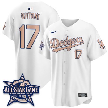 Men's Los Angeles Dodgers #17 Shohei Ohtani White 2026 MLB All-Star Jersey Men's Los Angeles Dodgers #17 Shohei Ohtani White 2026 MLB All-Star Jersey