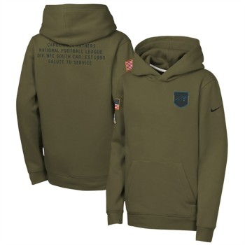 Youth Carolina Panthers Olive 2025 Salute to Service Club Fleece Hoodie Youth Carolina Panthers Olive 2025 Salute to Service Club Fleece Hoodie