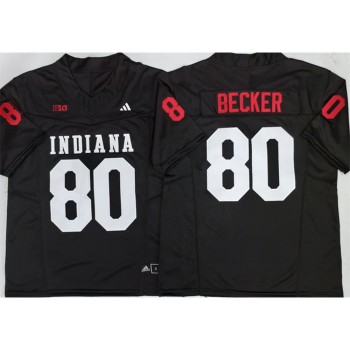 Men's Indiana Hoosiers #80 Charlie Becker Black Vapor F.U.S.E. Limited Jersey Men's Indiana Hoosiers #80 Charlie Becker Black Vapor F.U.S.E. Limited Jersey
