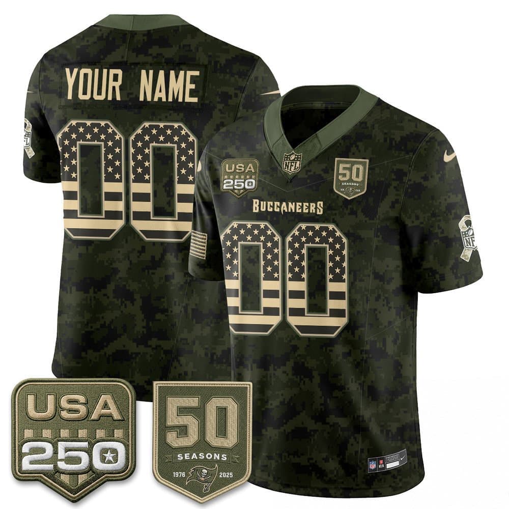 Men's Tampa Bay Buccaneers Camo 2026 Salute to Service Edition Vapor F.U.S.E. Limited Custom Jersey Men's Tampa Bay Buccaneers Camo 2026 Salute to Service Edition Vapor F.U.S.E. Limited Custom Jersey