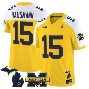 Men's Michigan Wolverines #15 Ernest Hausmann Yellow Alternate 2025 Vapor F.U.S.E. Limited Jersey Men's Michigan Wolverines #15 Ernest Hausmann Yellow Alternate 2025 Vapor F.U.S.E. Limited Jersey