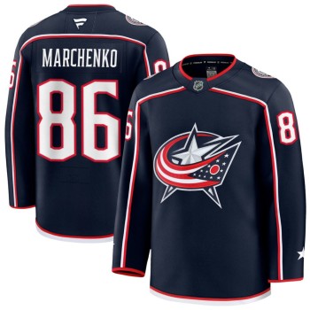 Youth Columbus Blue Jackets #86 Kirill Marchenko Navy 2024-25 Stitched Hockey Jersey