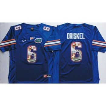Gators #6 Jeff Driskel Blue Player Fashion Stitched NCAA Jersey Gators #6 Jeff Driskel Blue Player Fashion Stitched NCAA Jersey