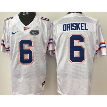Gators #6 Jeff Driskel White Stitched NCAA Jersey Gators #6 Jeff Driskel White Stitched NCAA Jersey
