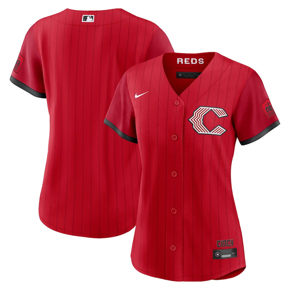 Women's Cincinnati Reds Nike Red 2026 City Connect Stadium Jersey Women's Cincinnati Reds Nike Red 2026 City Connect Stadium Jersey