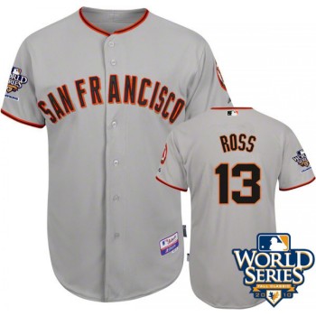 Giants #13 Cody Ross Cool Base 2010 World Series Patch Grey Stitched MLB Jersey
