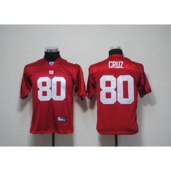 Giants #80 Victor Cruz Red Stitched Youth NFL Jersey Giants #80 Victor Cruz Red Stitched Youth NFL Jersey