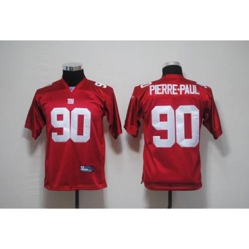 Giants #90 Jason Pierre-Paul Red Stitched Youth NFL Jersey Giants #90 Jason Pierre-Paul Red Stitched Youth NFL Jersey