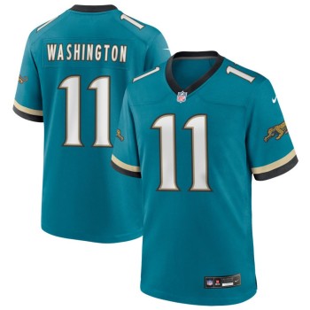 Men's Jacksonville Jaguars #11 Parker Washington Teal Game Jersey Men's Jacksonville Jaguars #11 Parker Washington Teal Game Jersey
