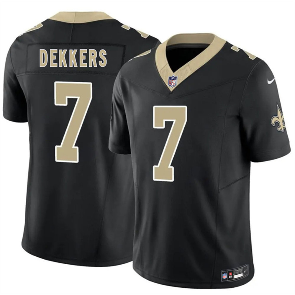 Men's New Orleans Saints #7 Hunter Dekkers Black 2026 Vapor F.U.S.E Limited Jersey Men's New Orleans Saints #7 Hunter Dekkers Black 2026 Vapor F.U.S.E Limited Jersey