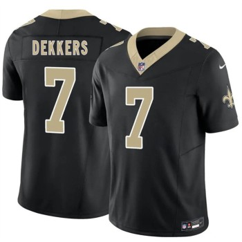 Men's New Orleans Saints #7 Hunter Dekkers Black 2026 Vapor F.U.S.E Limited Jersey Men's New Orleans Saints #7 Hunter Dekkers Black 2026 Vapor F.U.S.E Limited Jersey