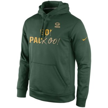 Green Bay Packers Gold Collection KO Pullover Performance Hoodie Green