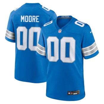 Men's Detroit Lions Derrick Moore Blue 2026 NFL Draft Game Jersey Men's Detroit Lions Derrick Moore Blue 2026 NFL Draft Game Jersey