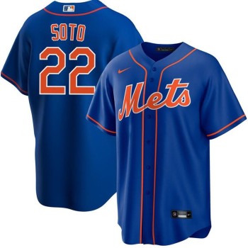 Men's New York Mets #22 Juan Soto Royal 2024 Cool Base Stitched Baseball Jersey Men's New York Mets #22 Juan Soto Royal 2024 Cool Base Stitched Baseball Jersey